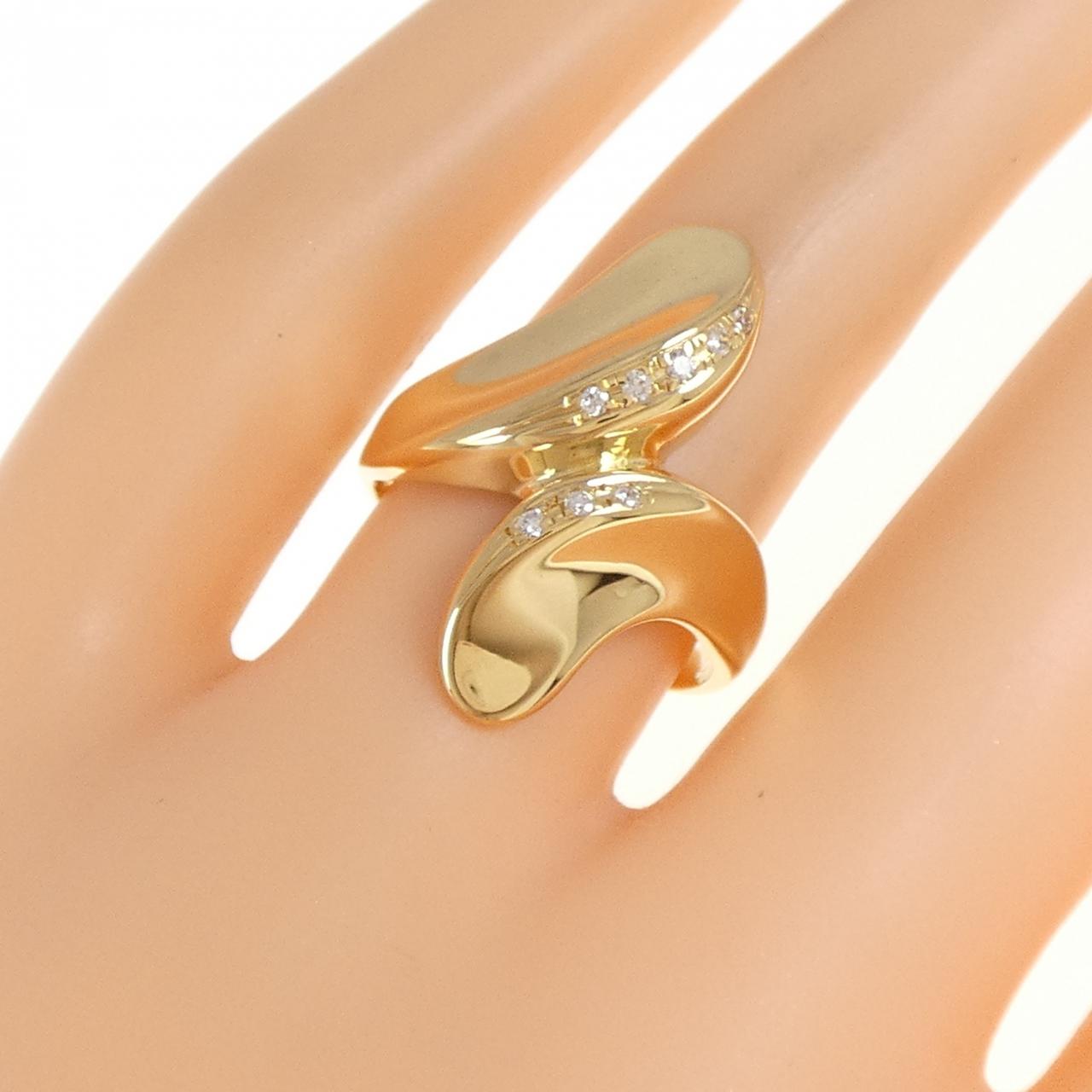 K18YG ダイヤモンド リング 0.08CT