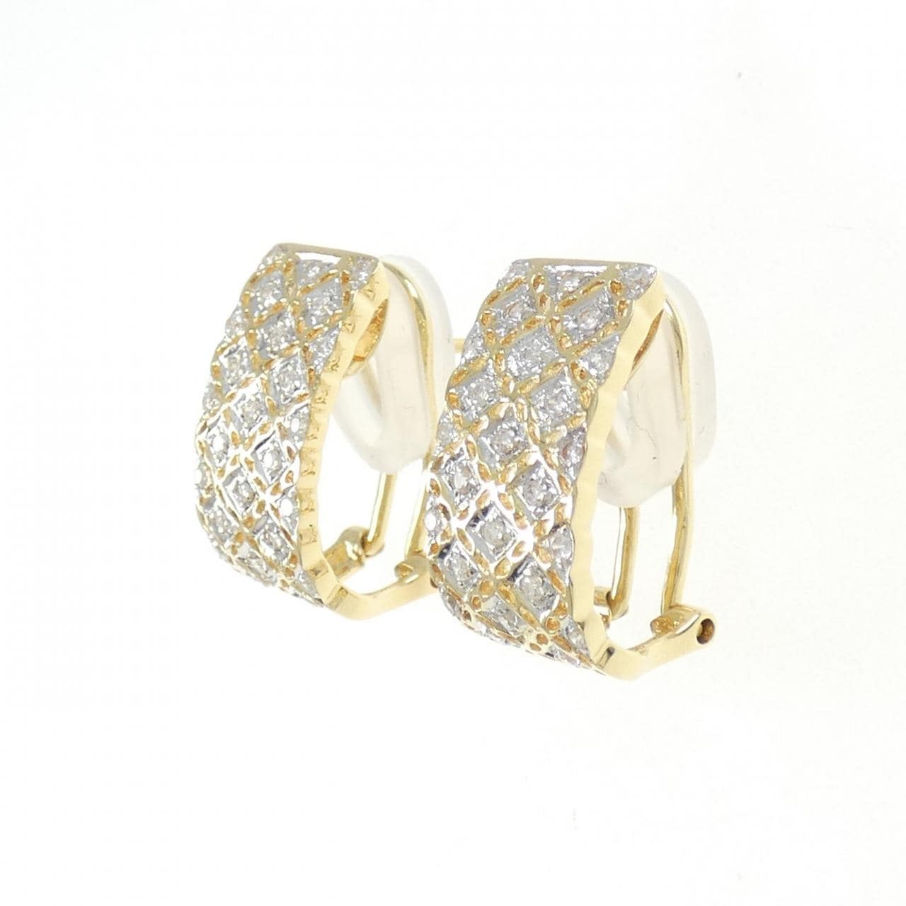 K18YG/K18WG鑽石耳環/耳夹0.54CT