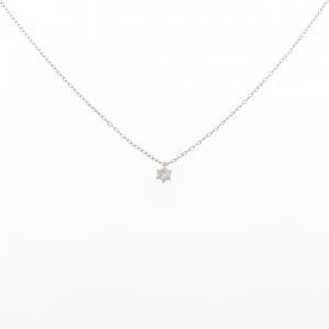 K10PG ソリティア ダイヤモンド ネックレス 0.08CT