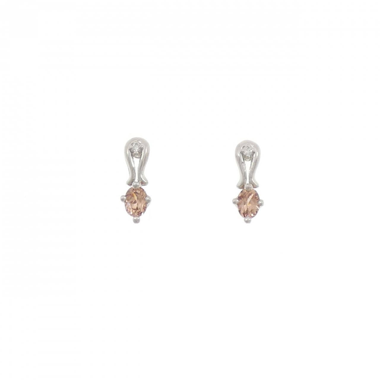 PT900 ガーネット ピアス