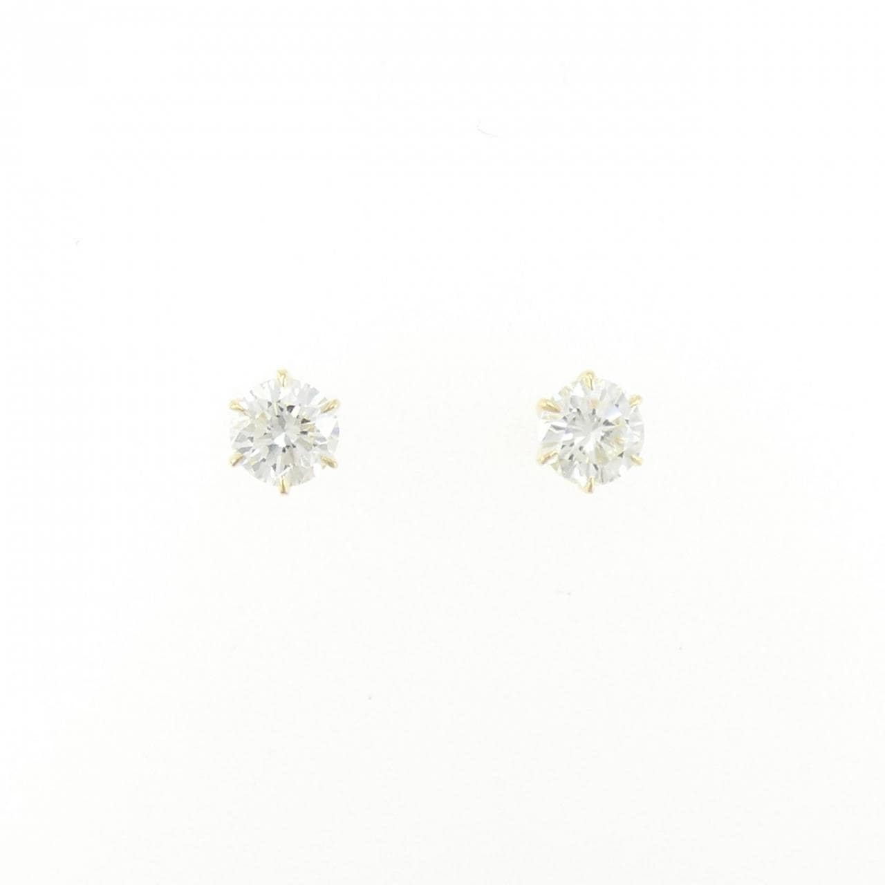 【新品】K18YG ダイヤモンド ピアス 0.530CT 0.522CT G SI1 Good