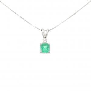 PT900/PT850 エメラルド ネックレス 0.52CT