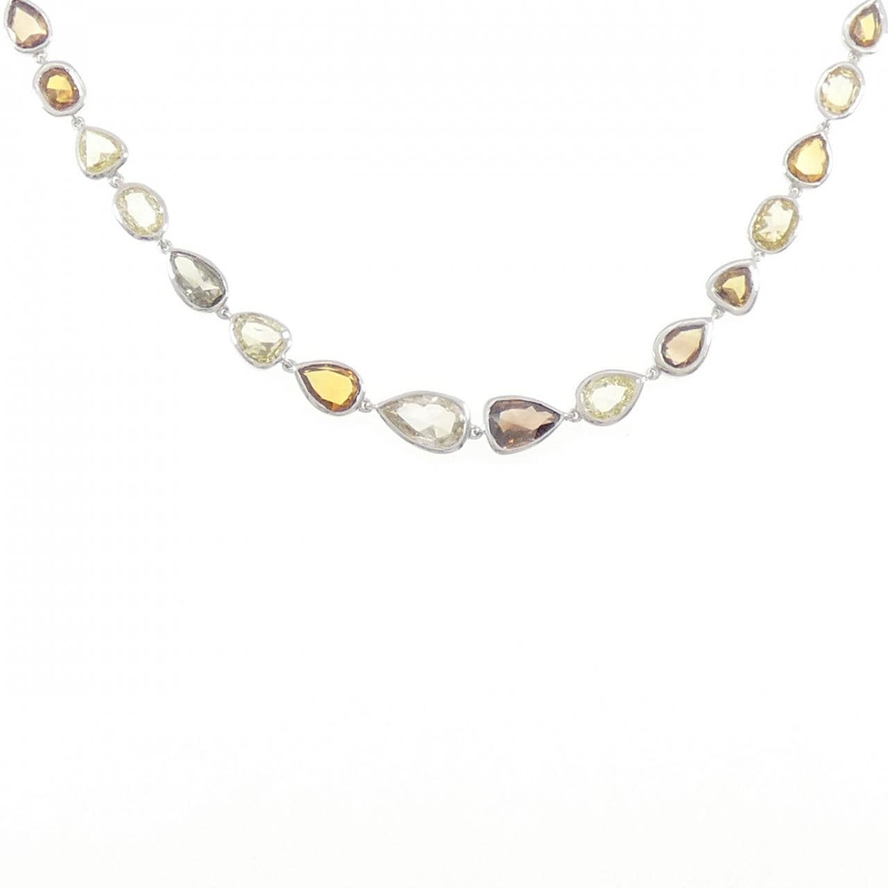 K18WG ダイヤモンド ネックレス 10.13CT