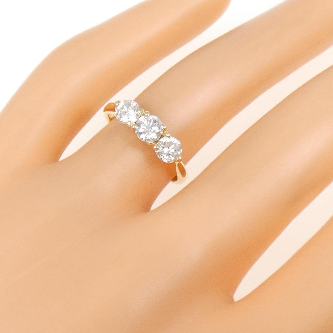 K18YG ダイヤモンド リング 1.015CT
