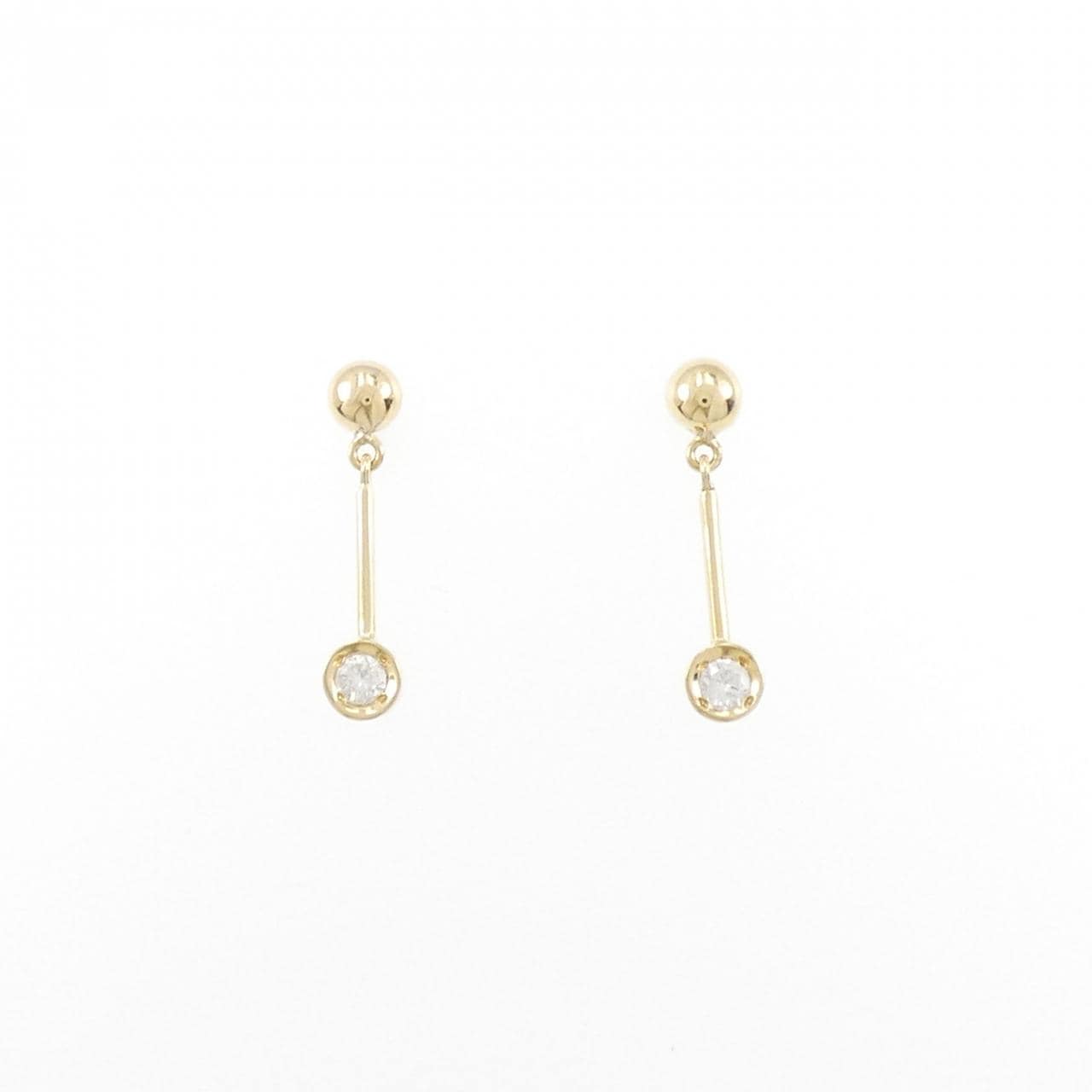 K18YG ダイヤモンド ピアス 0.10CT