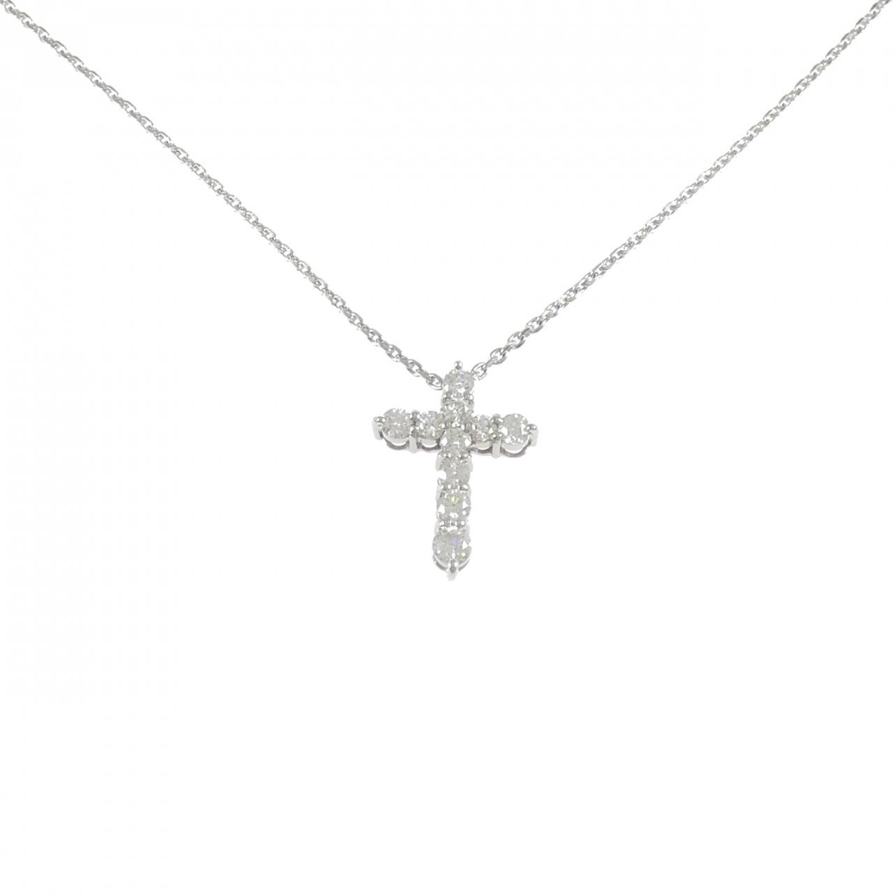 PT900/PT850 クロス ダイヤモンド ネックレス 1.00CT