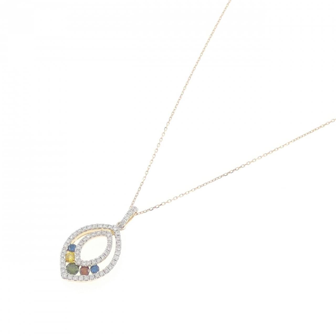 K18YG/K18WG ダイヤモンド ネックレス 0.31CT