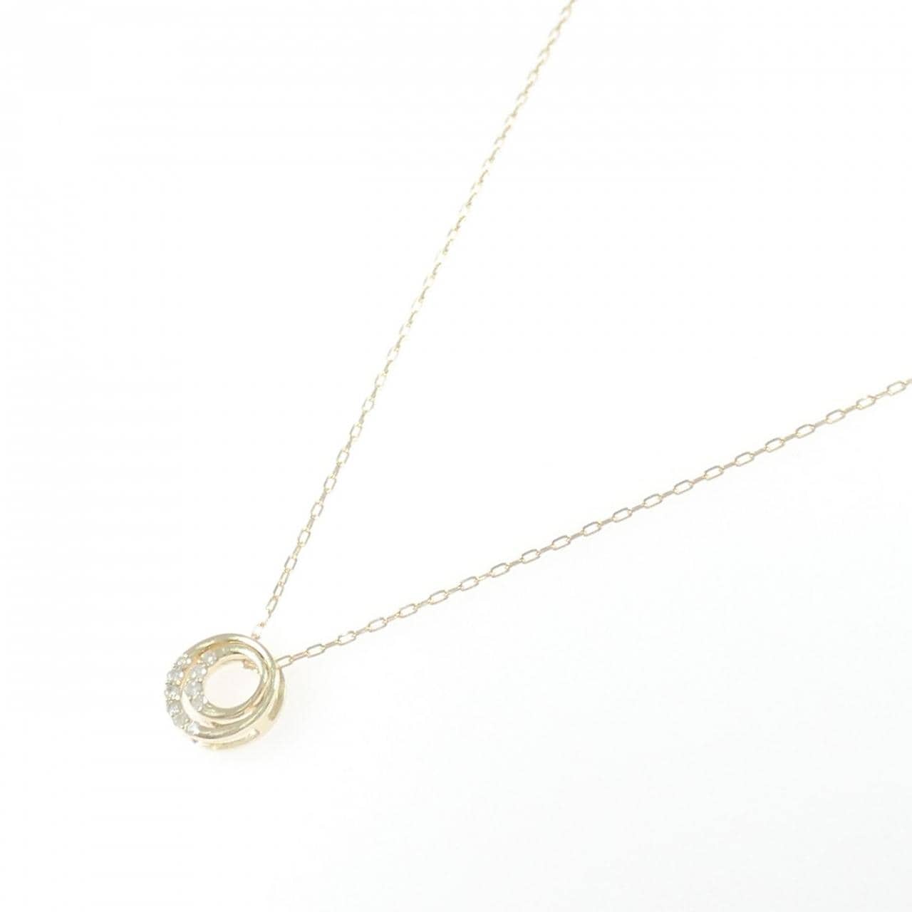 K10YG 2WAY ダイヤモンド ネックレス 0.056CT