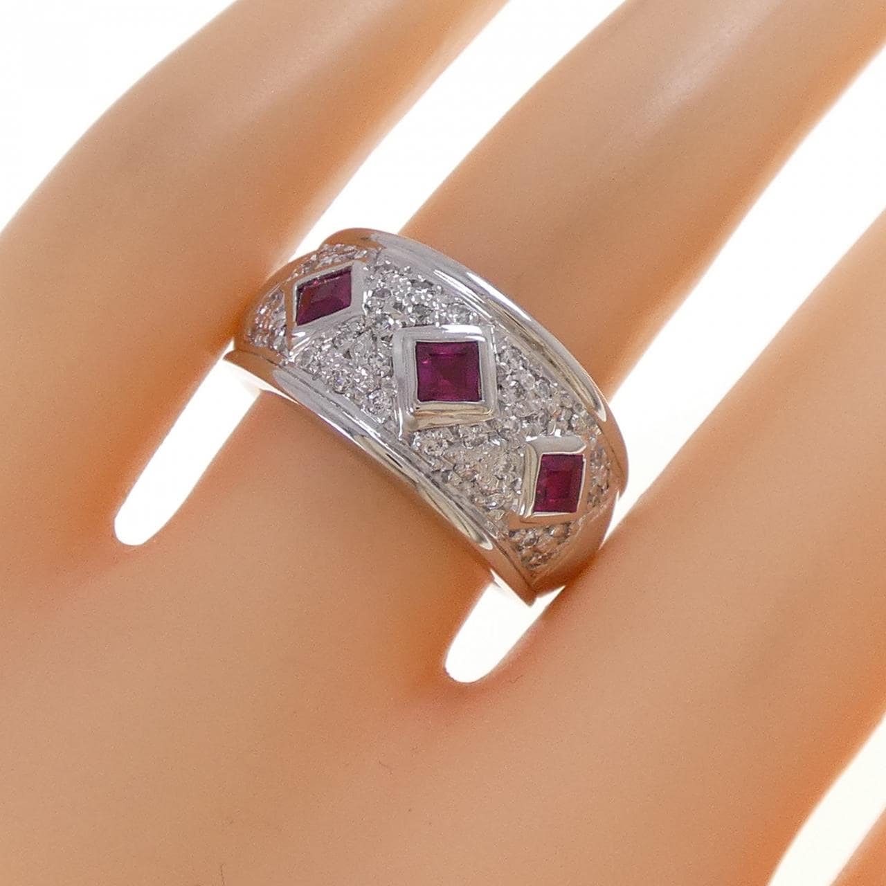 PT900 ルビー リング 0.58CT