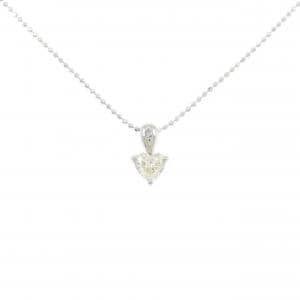 PT900/K18WG ハート ダイヤモンド ネックレス 0.464CT