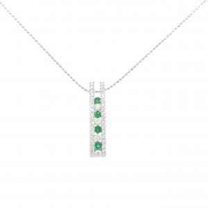PT900/PT850 エメラルド ネックレス 0.16CT