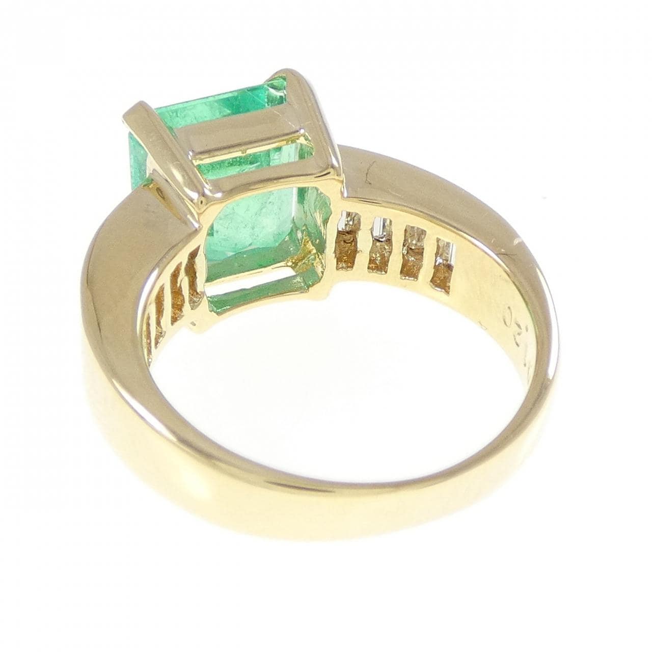 K18YG エメラルド リング 3.82CT