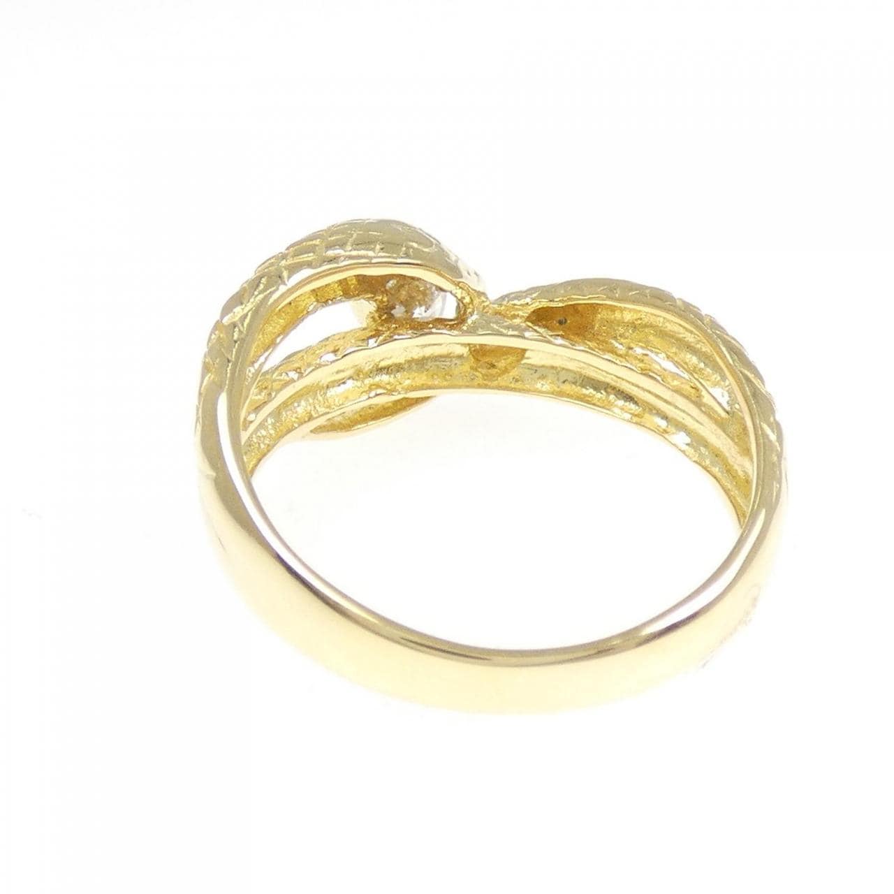 K18YG スネーク ダイヤモンド リング 0.10CT