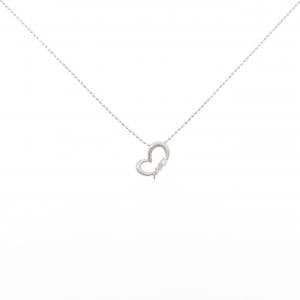 K10WG ハート ダイヤモンド ネックレス 0.04CT