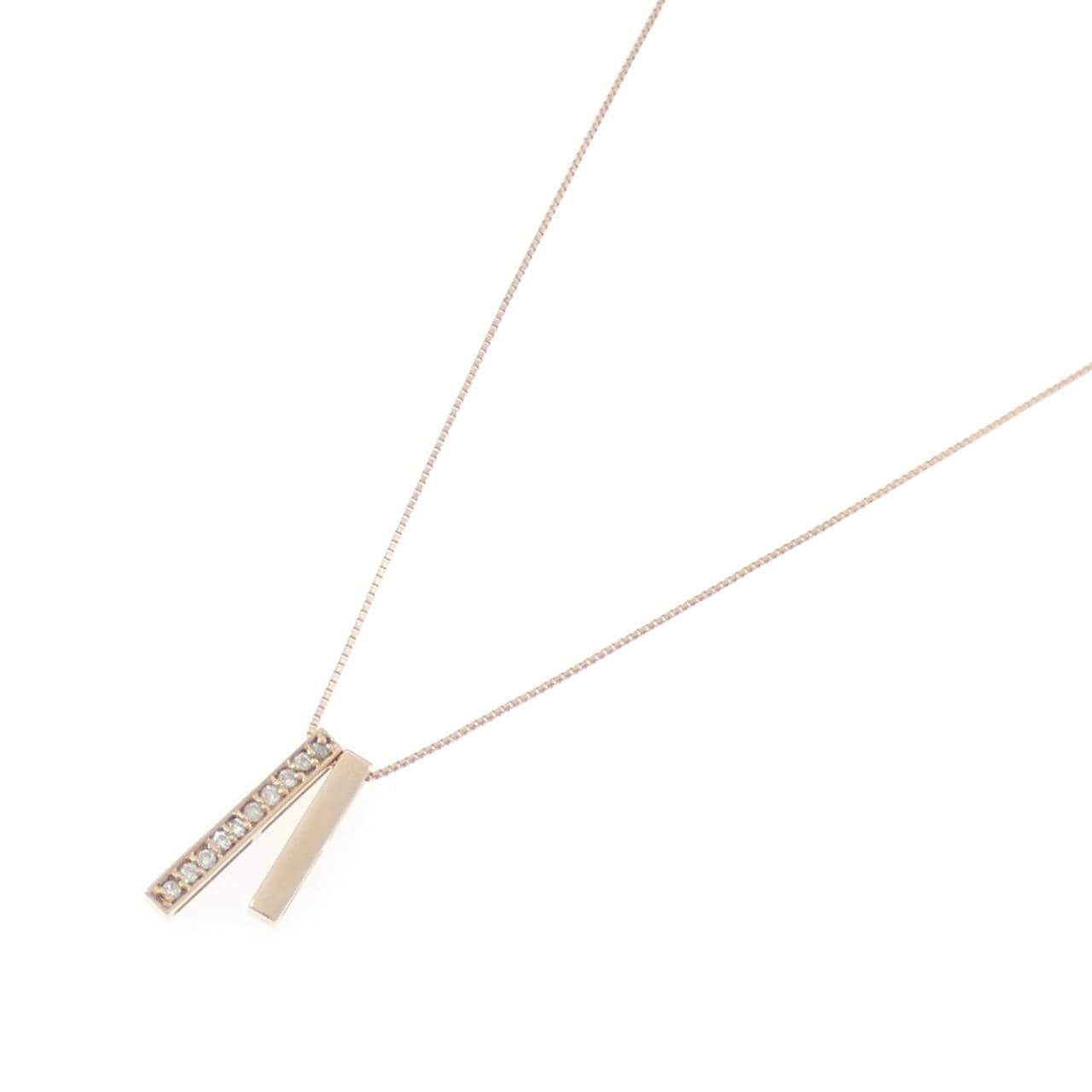 K18PG ダイヤモンド ネックレス 0.08CT