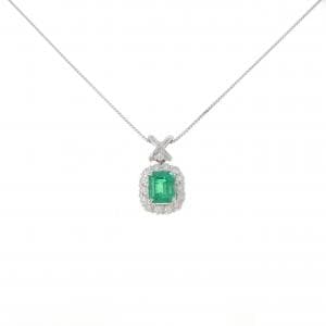 PT900/PT850 エメラルド ネックレス 1.37CT