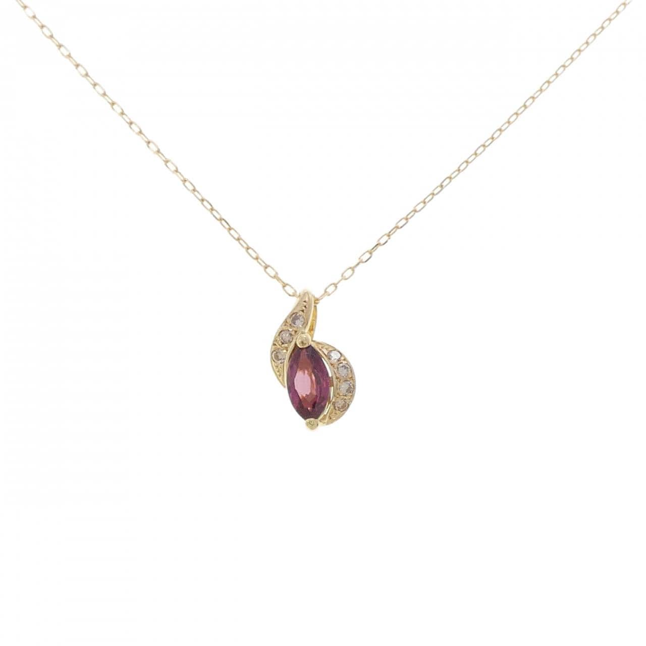K18YG ガーネット ネックレス 0.80CT