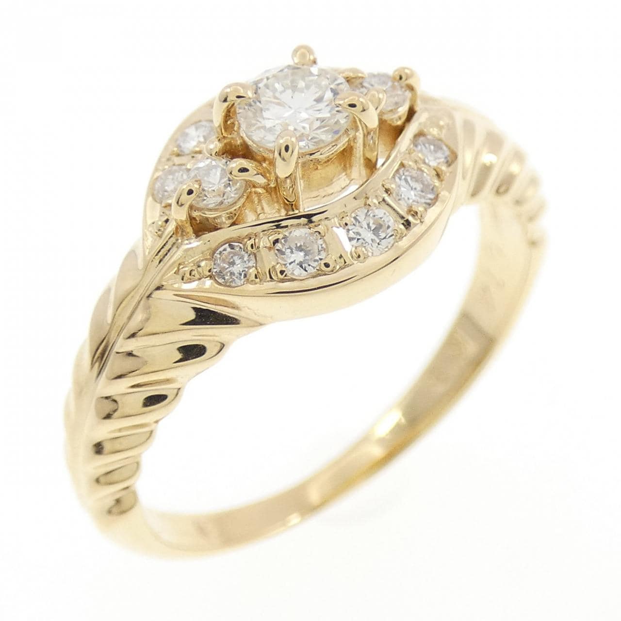 K18YG ダイヤモンド リング 0.14CT