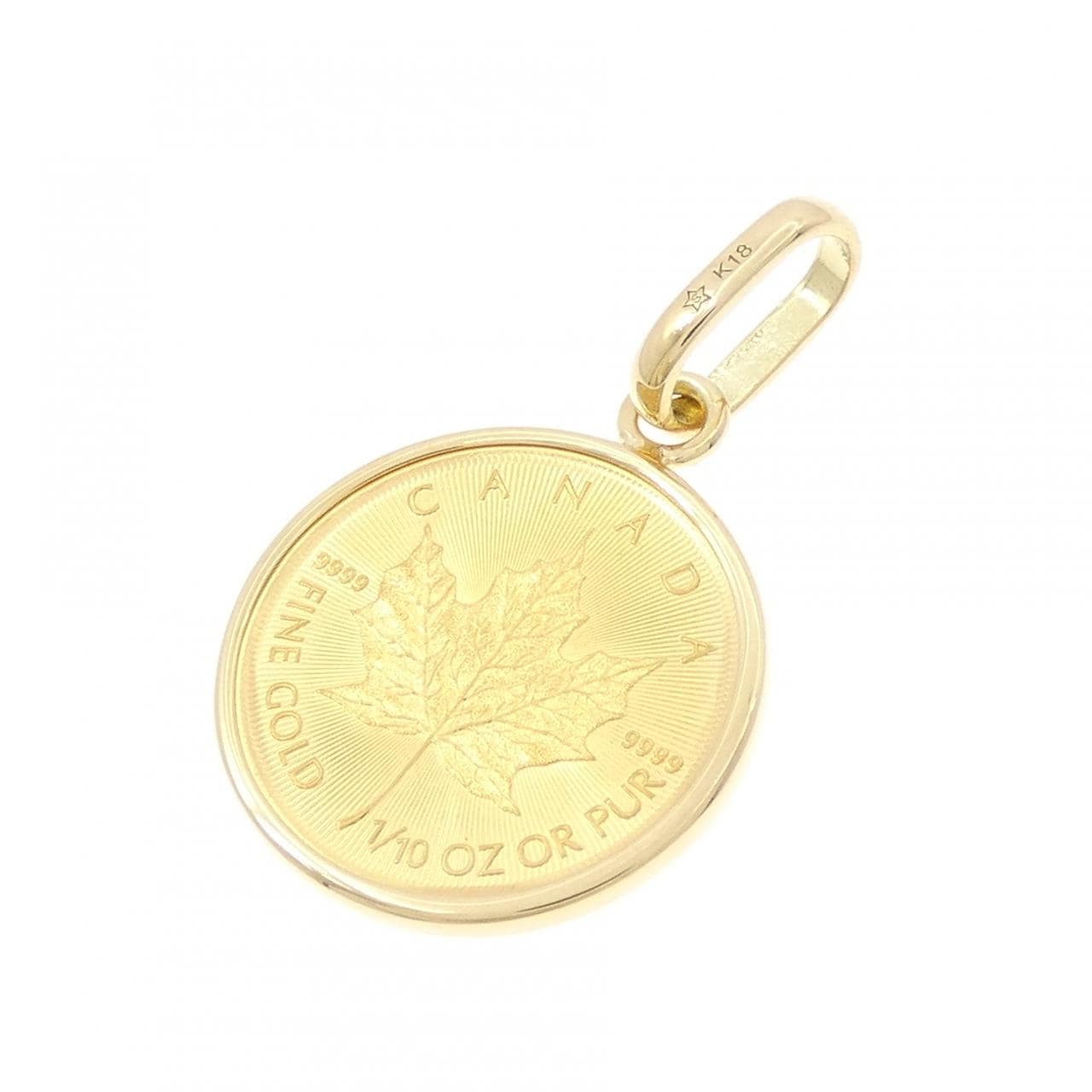 K18YG(枠) コイン ペンダント