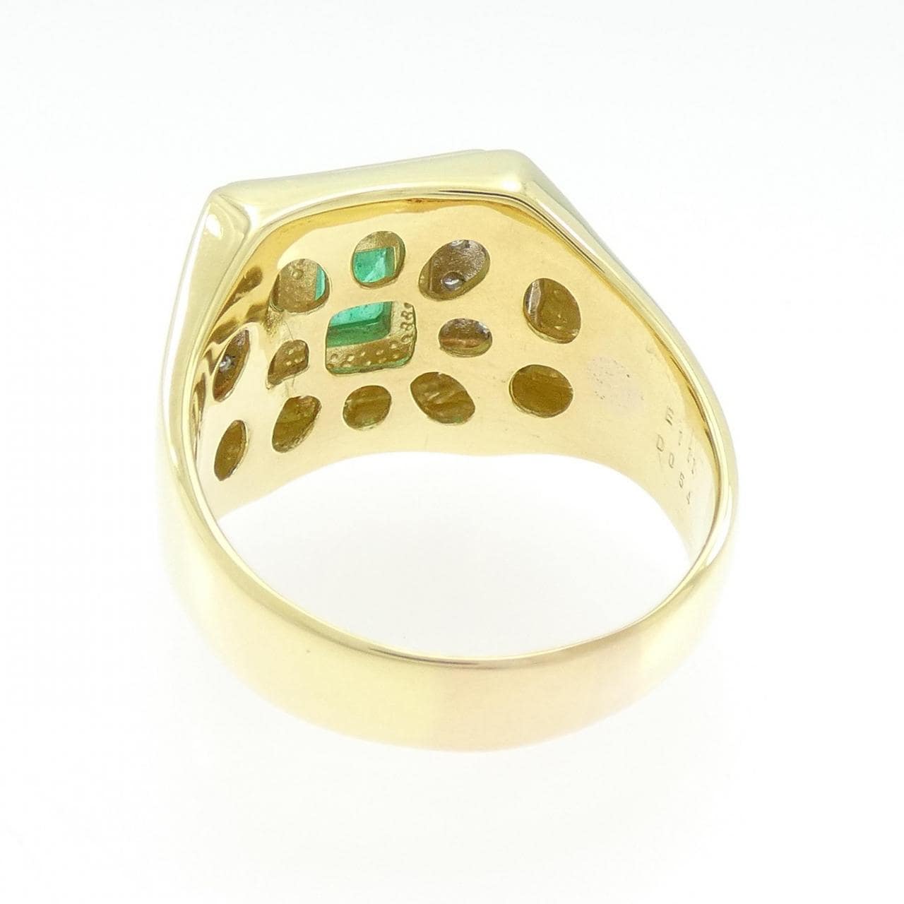 K18YG/PT900 エメラルド リング 1.11CT