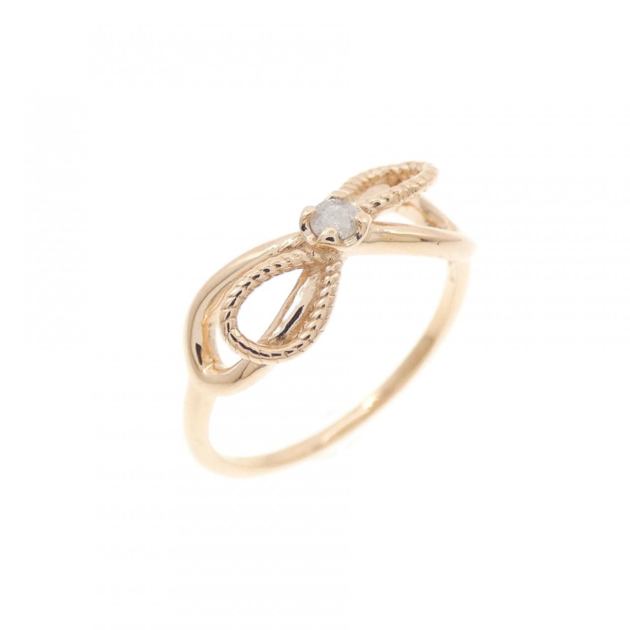 アガット ダイヤモンド ピンキーリング 0.03CT