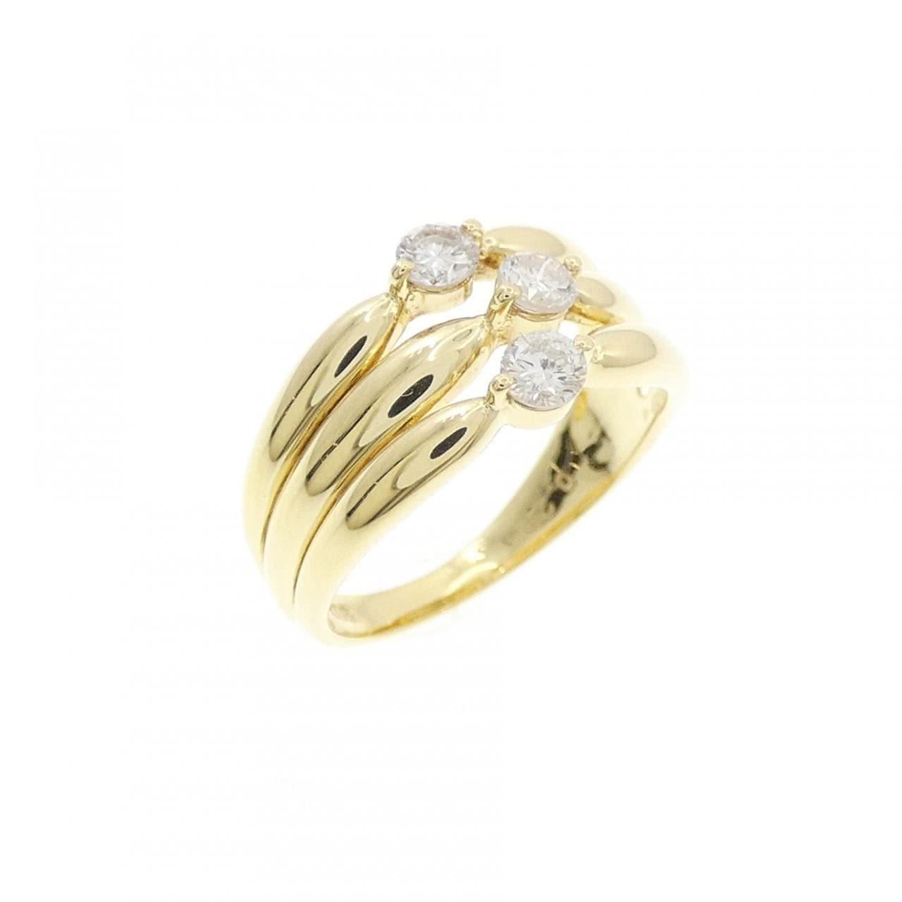 K18YG ダイヤモンド ピンキー リング 0.22CT