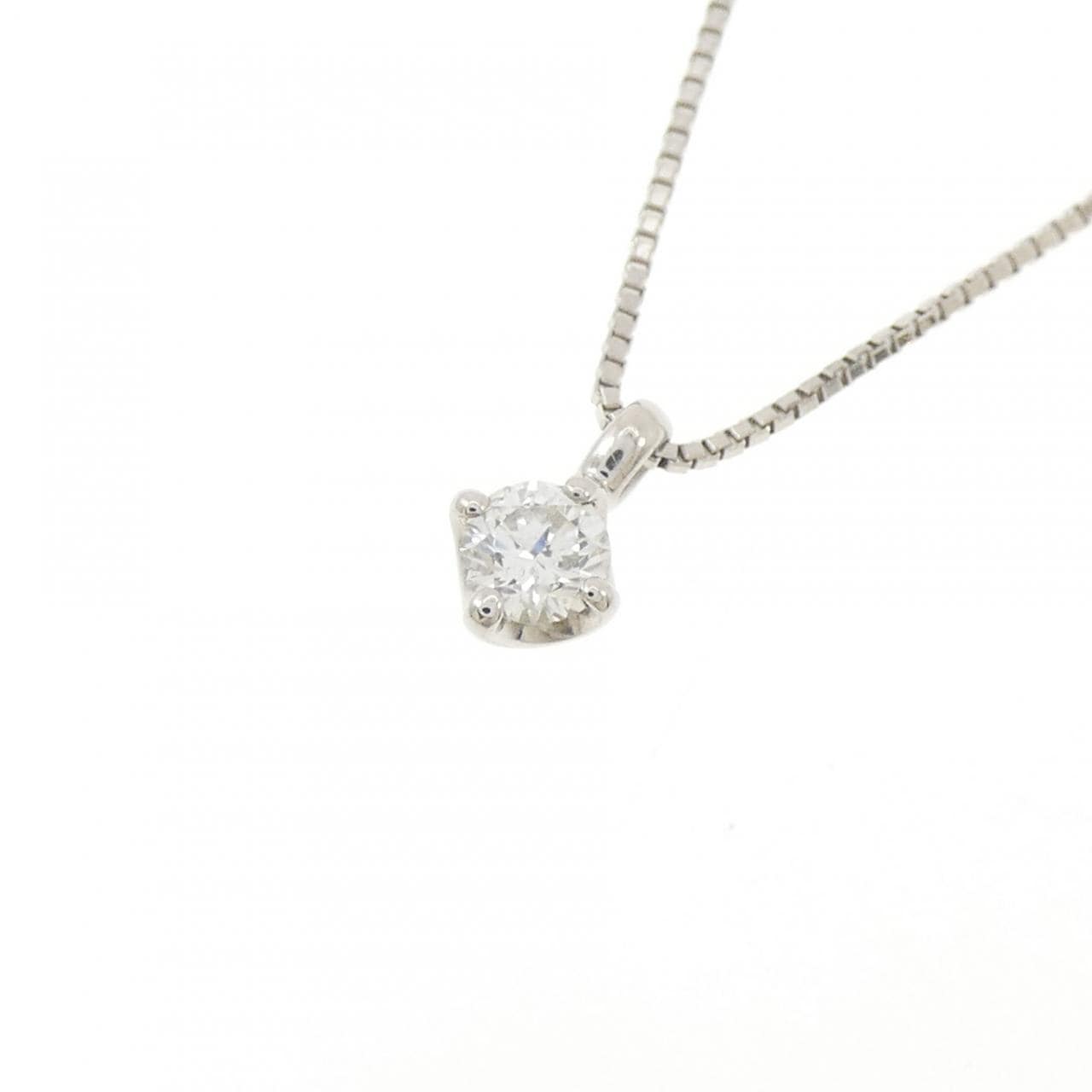 PT850 ソリティア ダイヤモンド ネックレス 0.18CT
