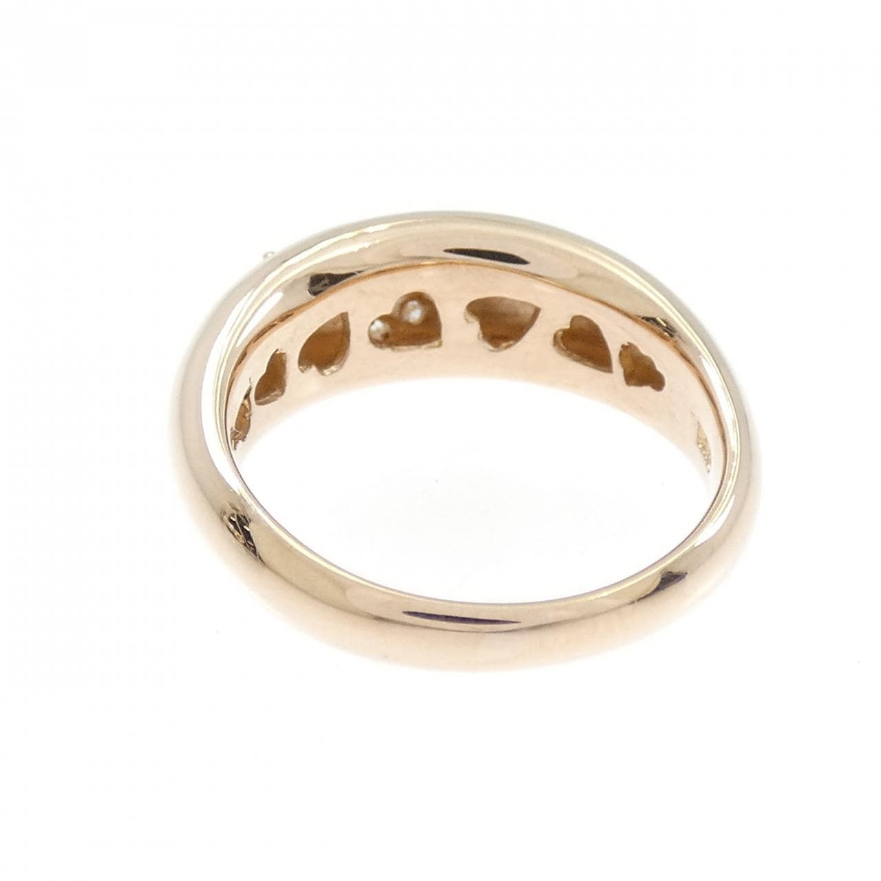 K18PG ハート ダイヤモンド リング 0.11CT