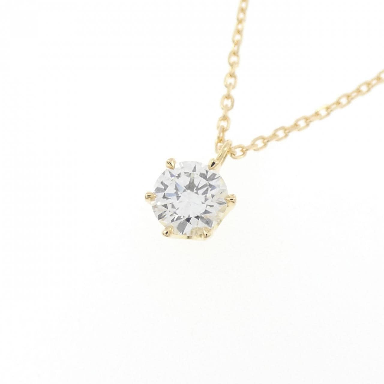 K18YG ソリティア ダイヤモンド ネックレス 0.277CT