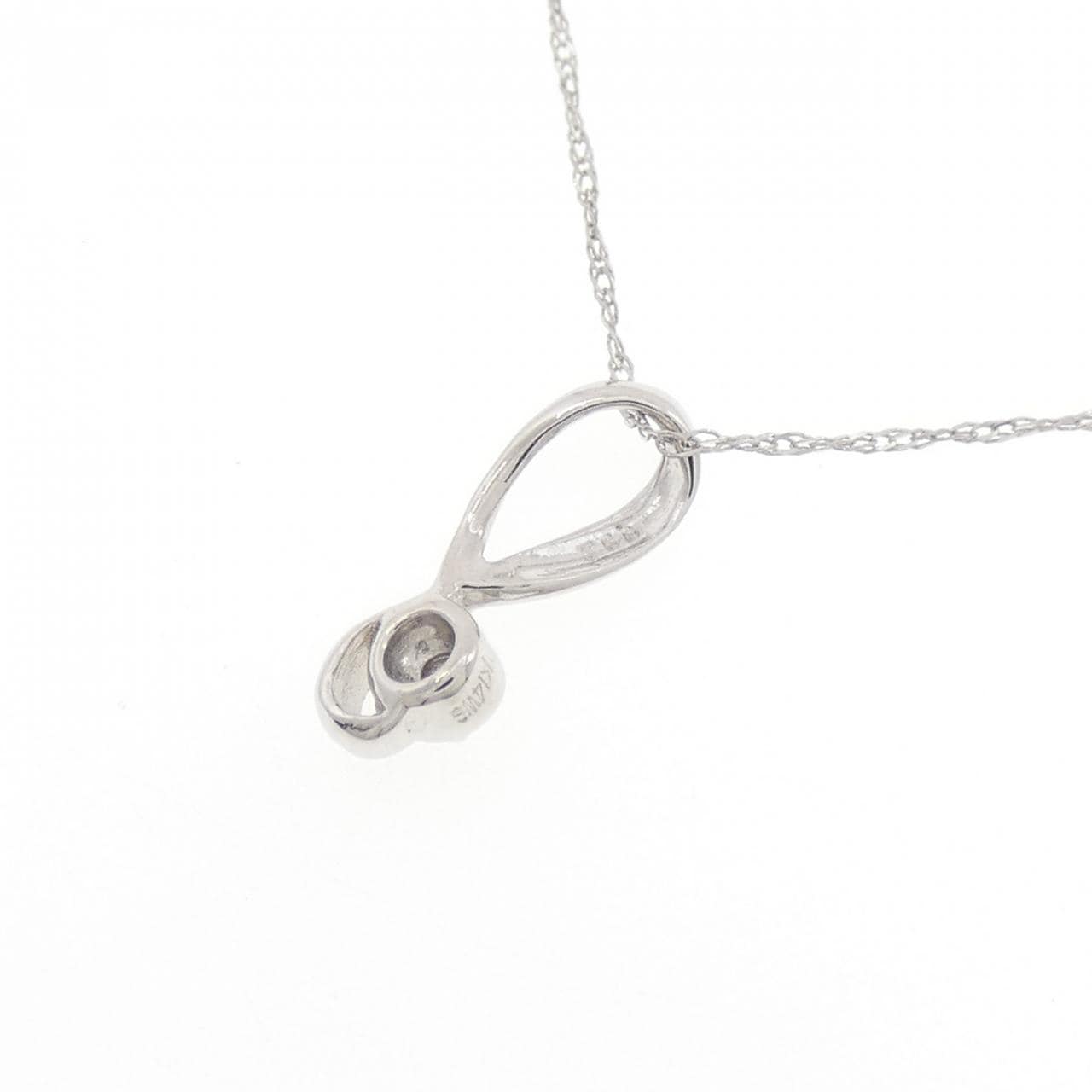 K14WG ダイヤモンド ネックレス 0.02CT