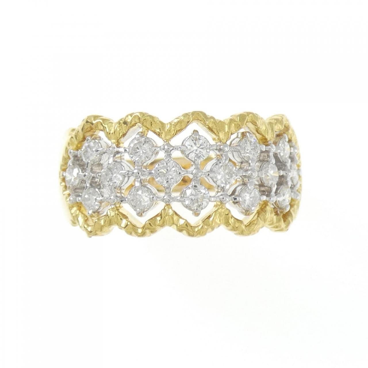 K18YG/K18WG ダイヤモンド リング 0.50CT