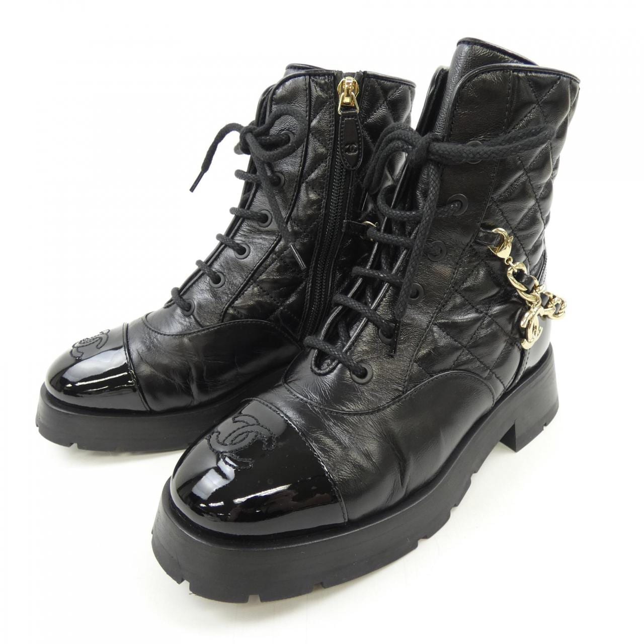 シャネル CHANEL レースアップ G39393Y56119 ブーツ