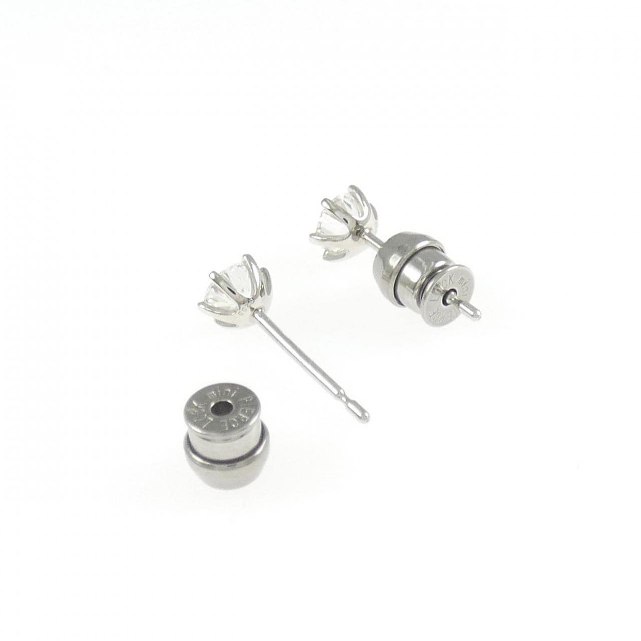 【リメイク】PT900/ST ダイヤモンド ピアス 0.252CT 0.255CT D VVS2-VS2 3EXT-H&C