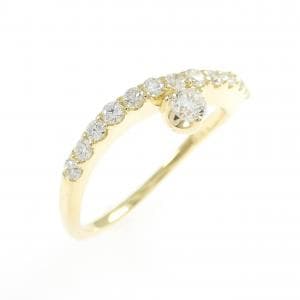 K18YG ダイヤモンド リング 0.35CT