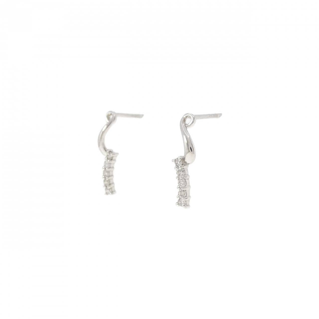 PT900 ダイヤモンド ピアス 0.10CT