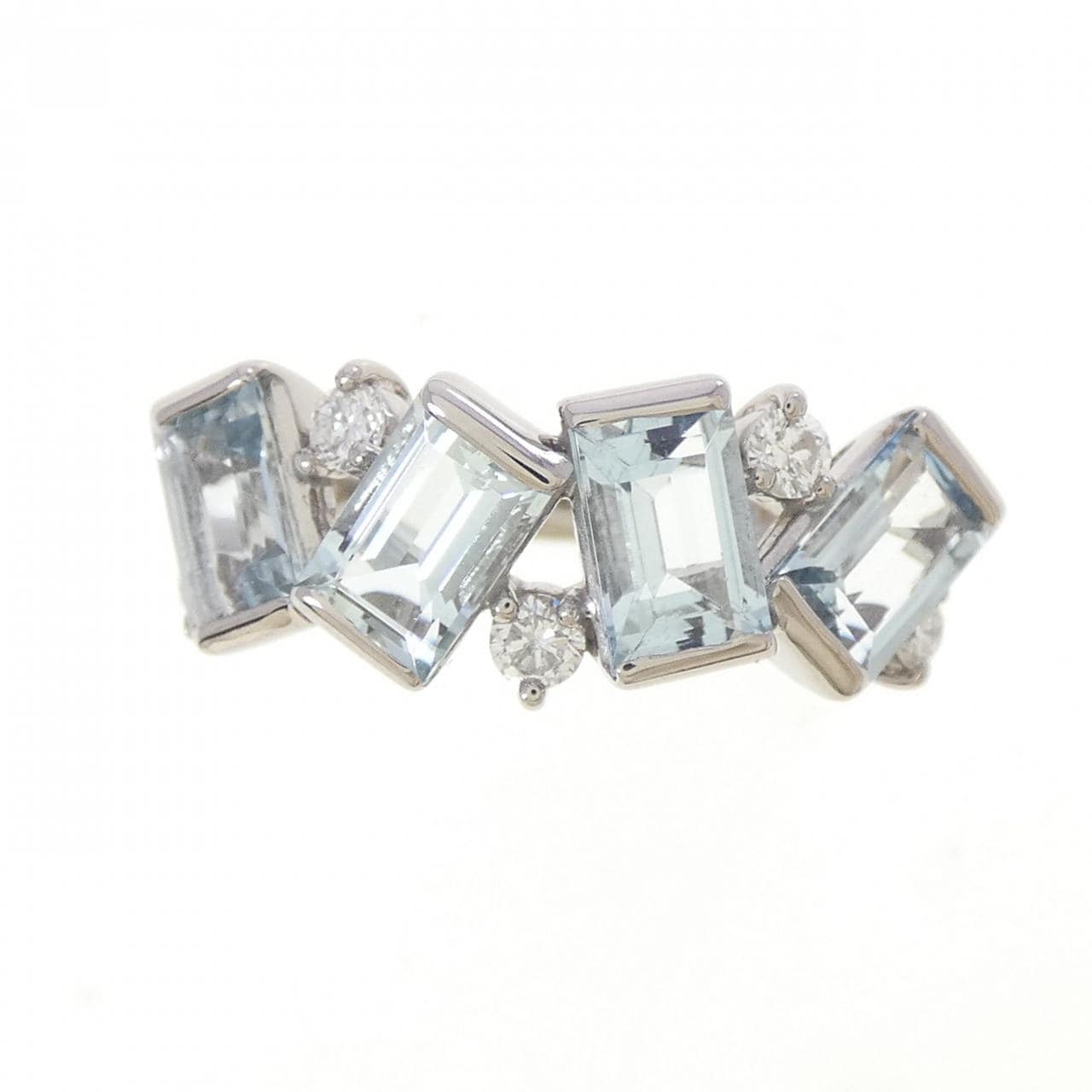 K18WG アクアマリン リング 1.50CT