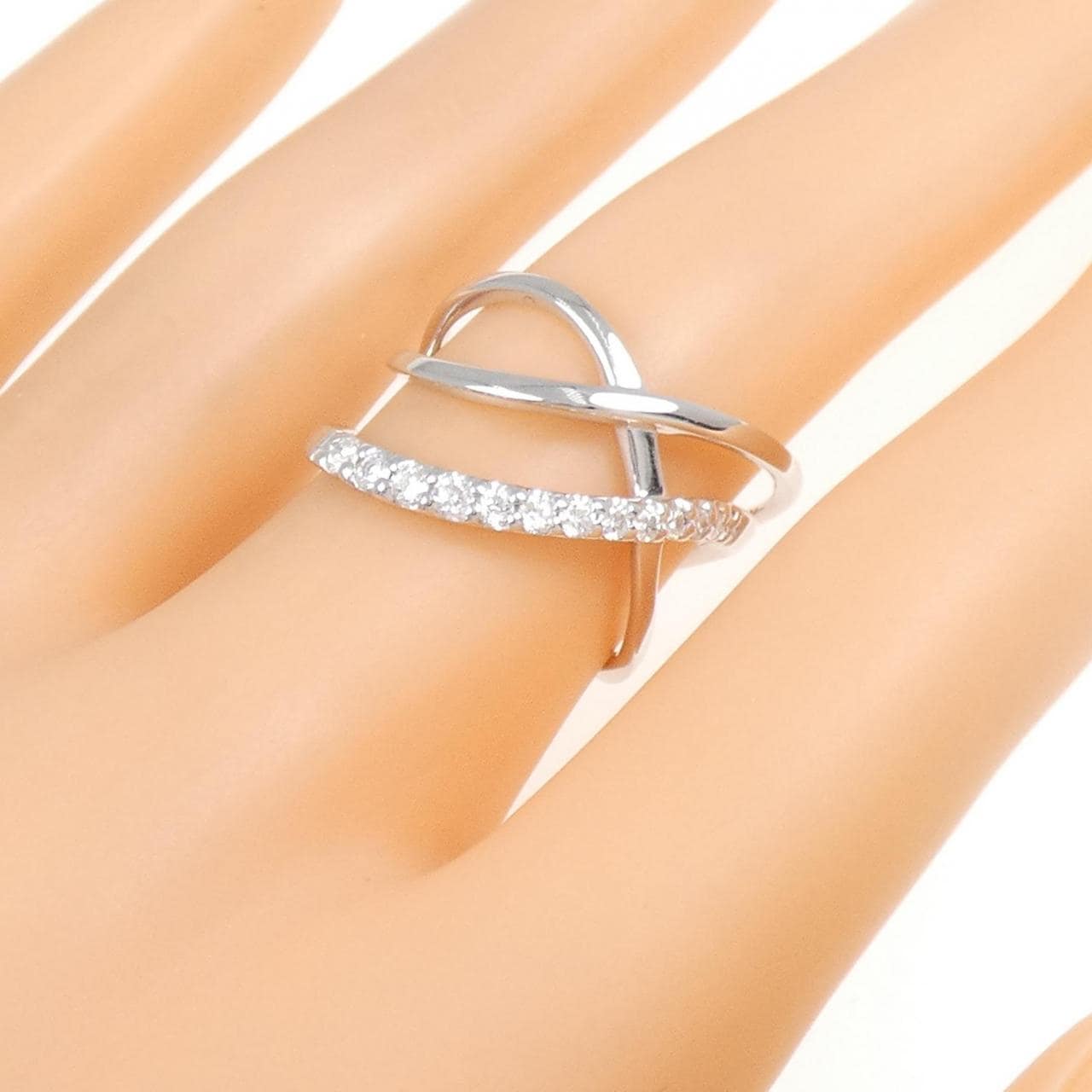 K18WG ダイヤモンド リング 0.25CT