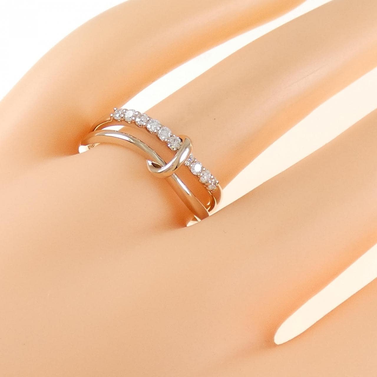 K18PG ダイヤモンド リング 0.20CT