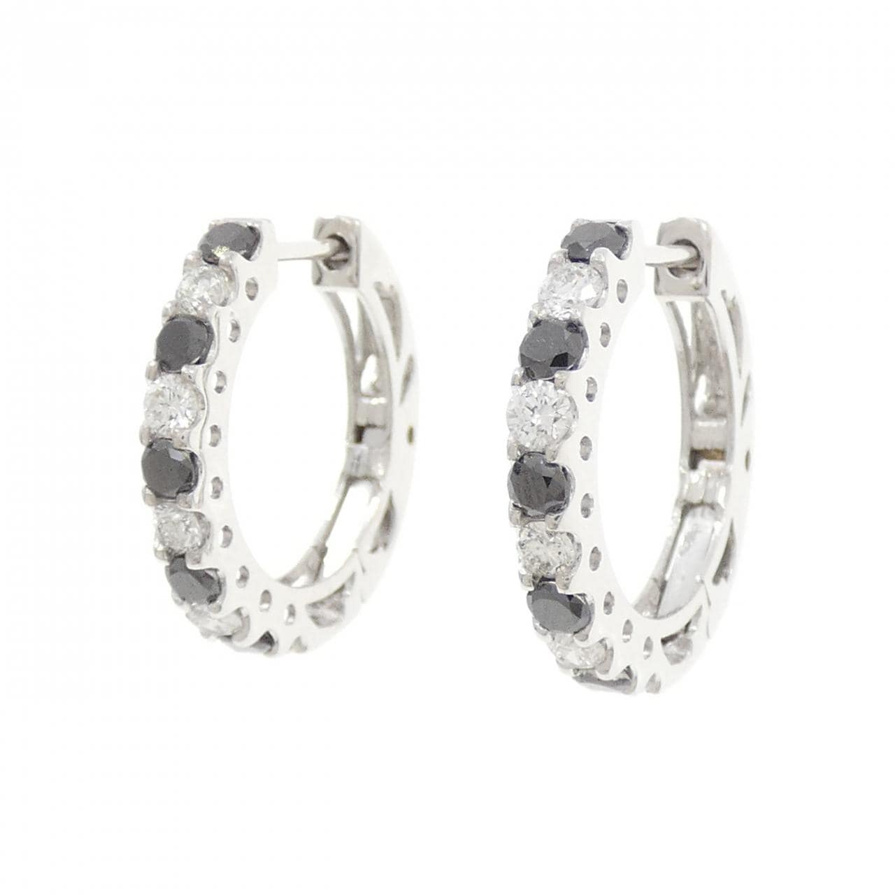 K18WG ダイヤモンド ピアス 1.04CT