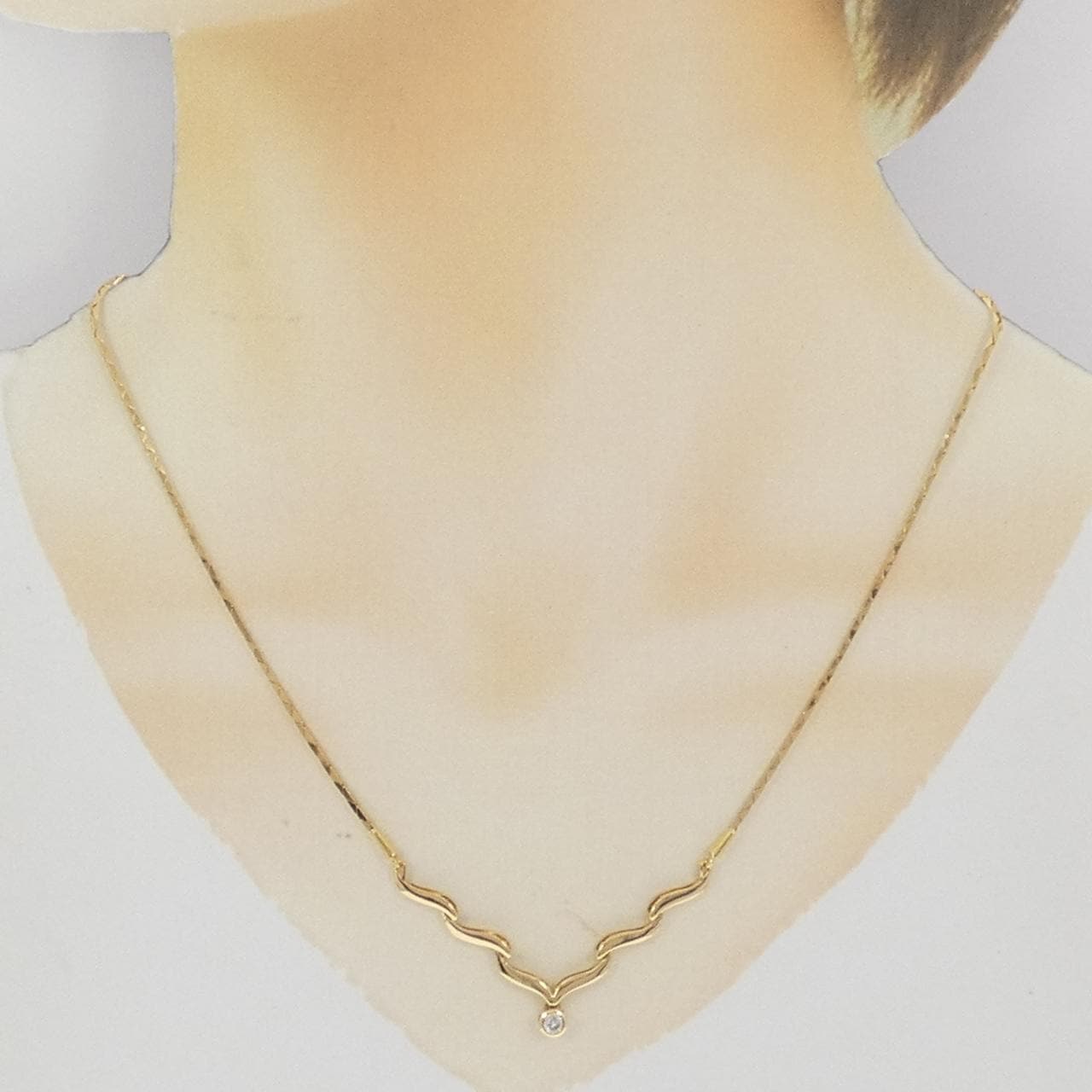K18YG ダイヤモンド ネックレス 0.12CT