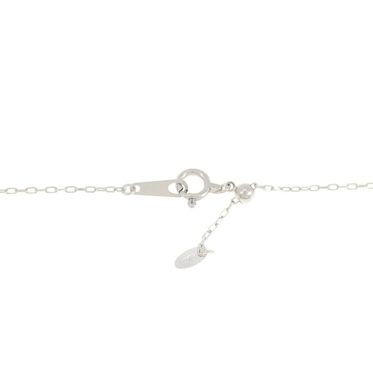 PT900/PT850 フラワー エメラルド ネックレス 0.46CT