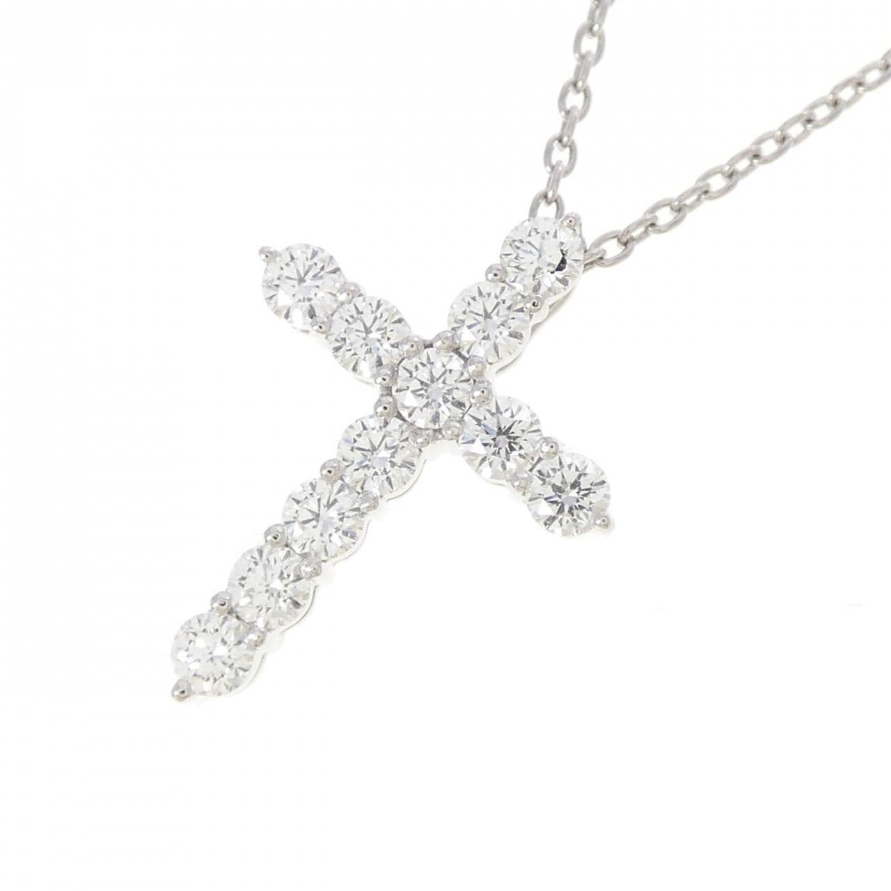 PT900/PT850 クロス ダイヤモンド ネックレス 0.556CT