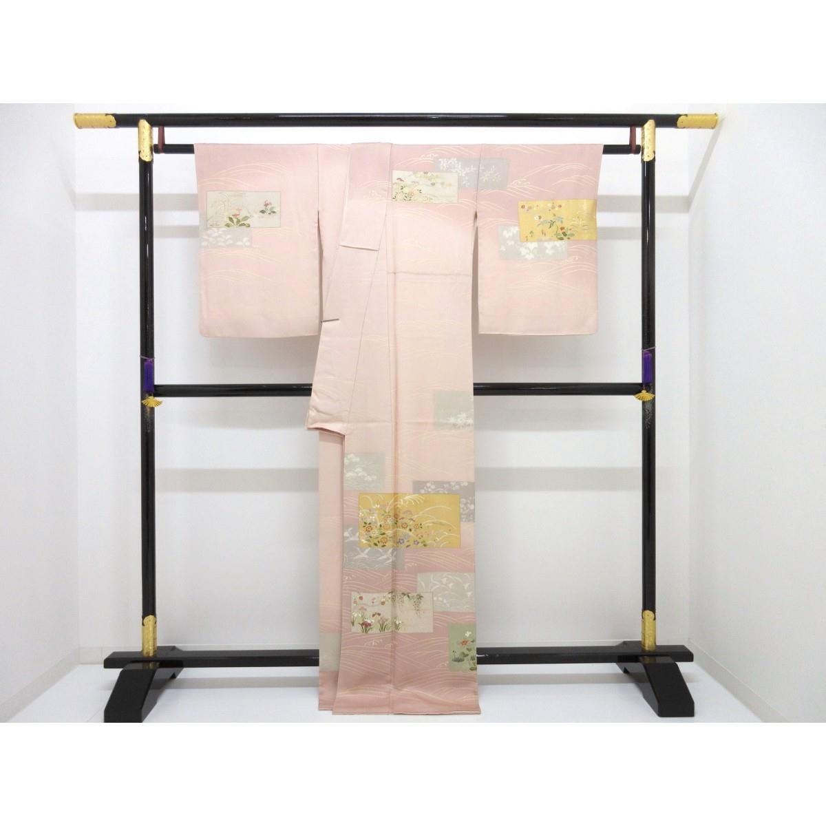 訪問着　友禅金彩加工　刺繍入り