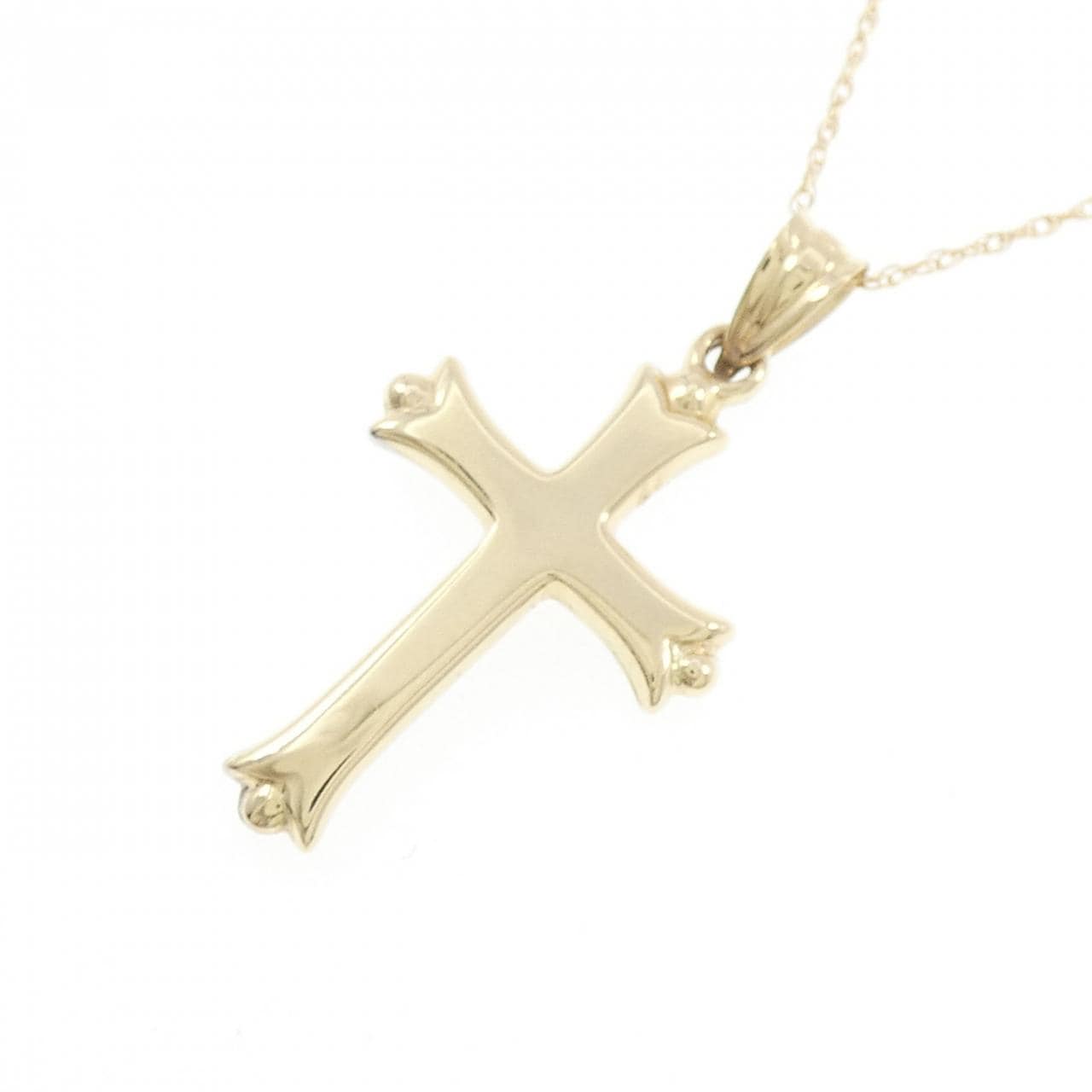 14KYG/14KWG クロス ネックレス