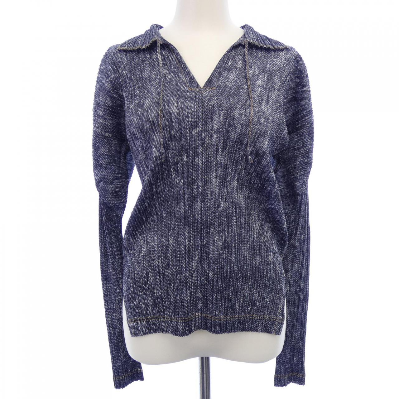 【ヴィンテージ】プリーツプリーズ PLEATS PLEASE 1999 デニム転写プリント PP92-JK073 トップス