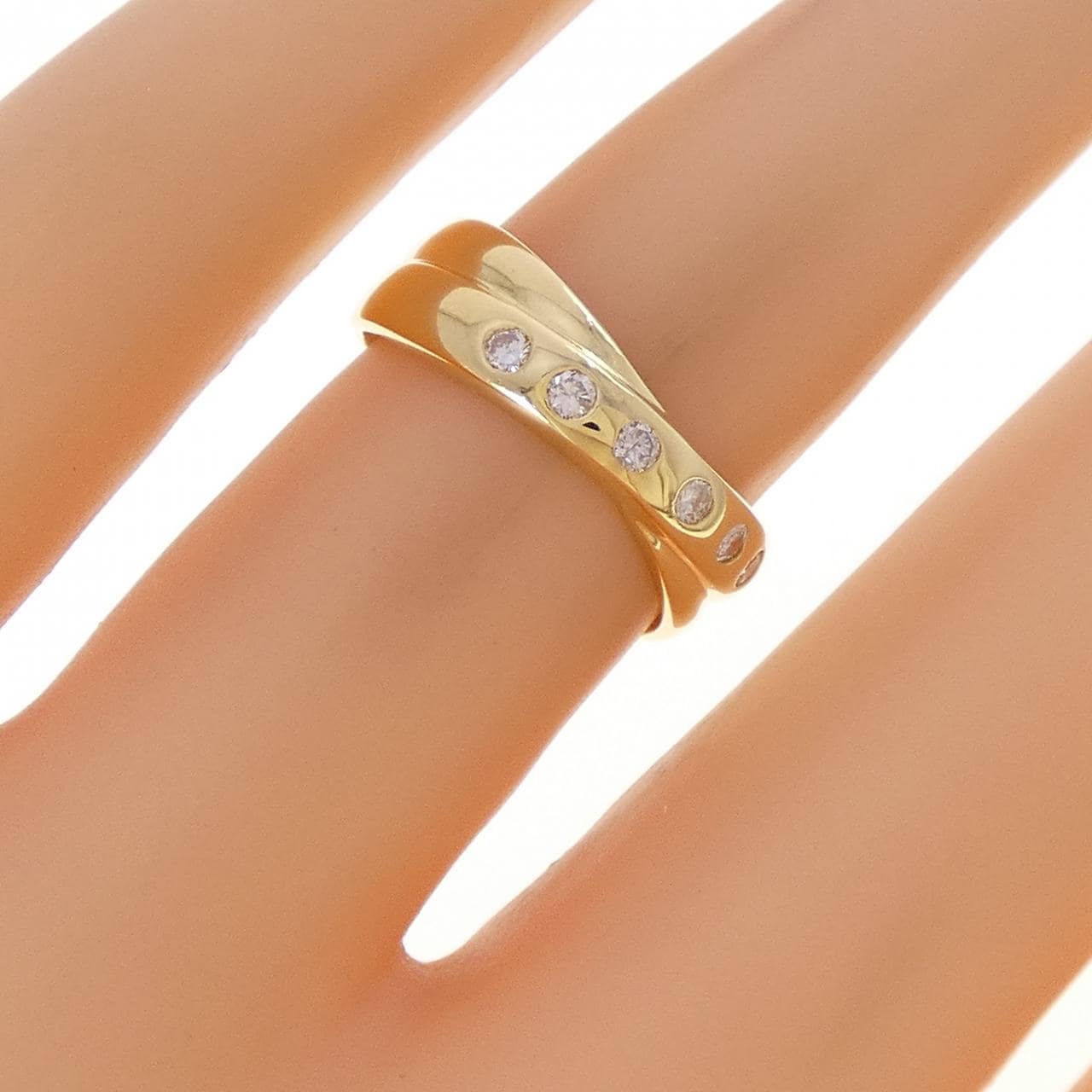K18YG ダイヤモンド リング 0.12CT
