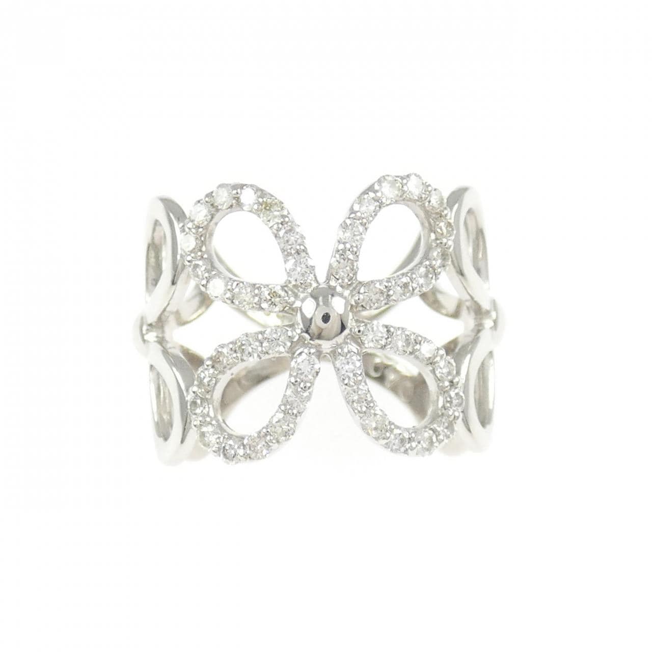 PT900 フラワー ダイヤモンド リング 0.40CT