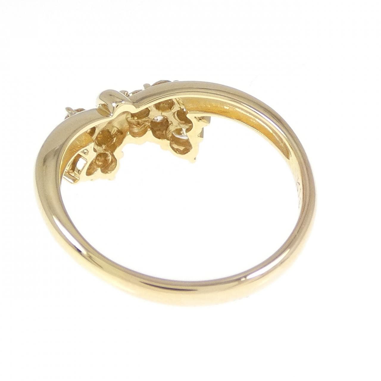 K18YG リボン ダイヤモンド リング 0.54CT
