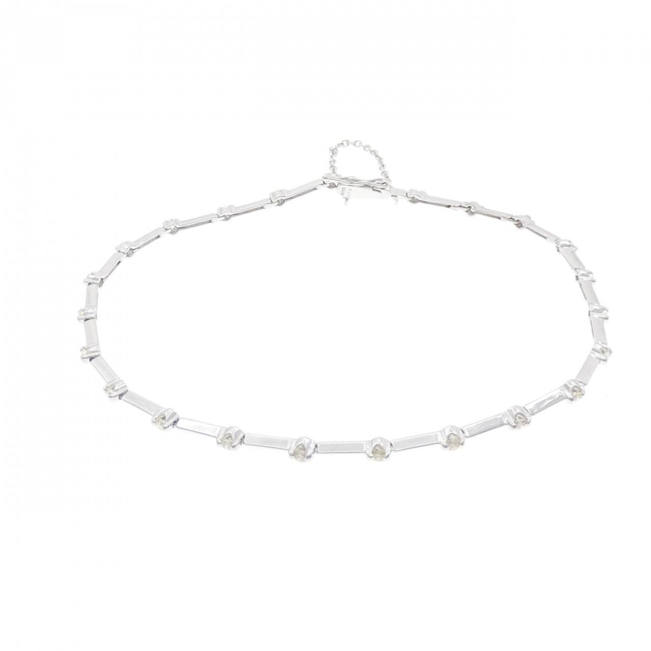 K18WG ダイヤモンド ブレスレット 0.40CT