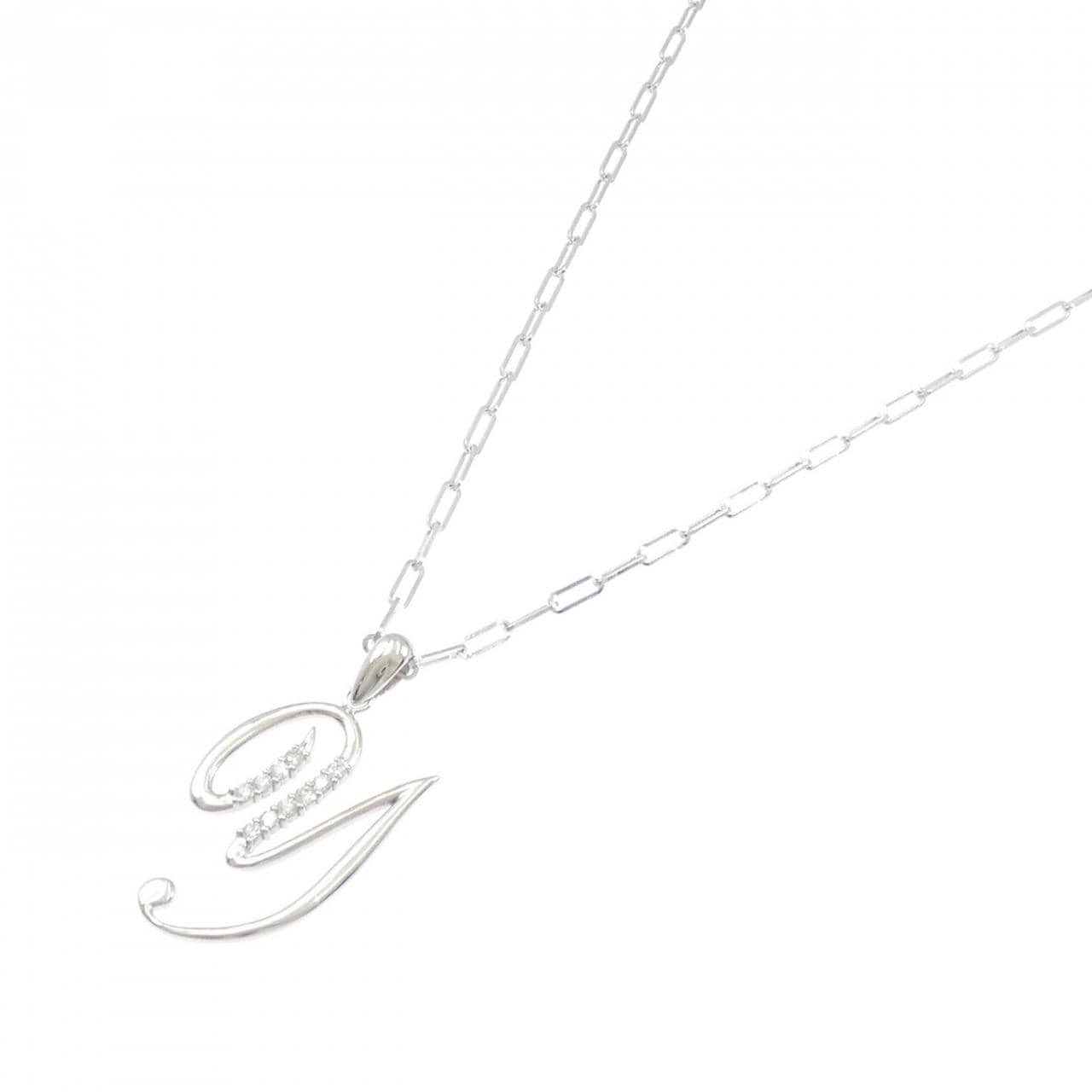K18WG イニシャルY ダイヤモンド ネックレス 0.32CT